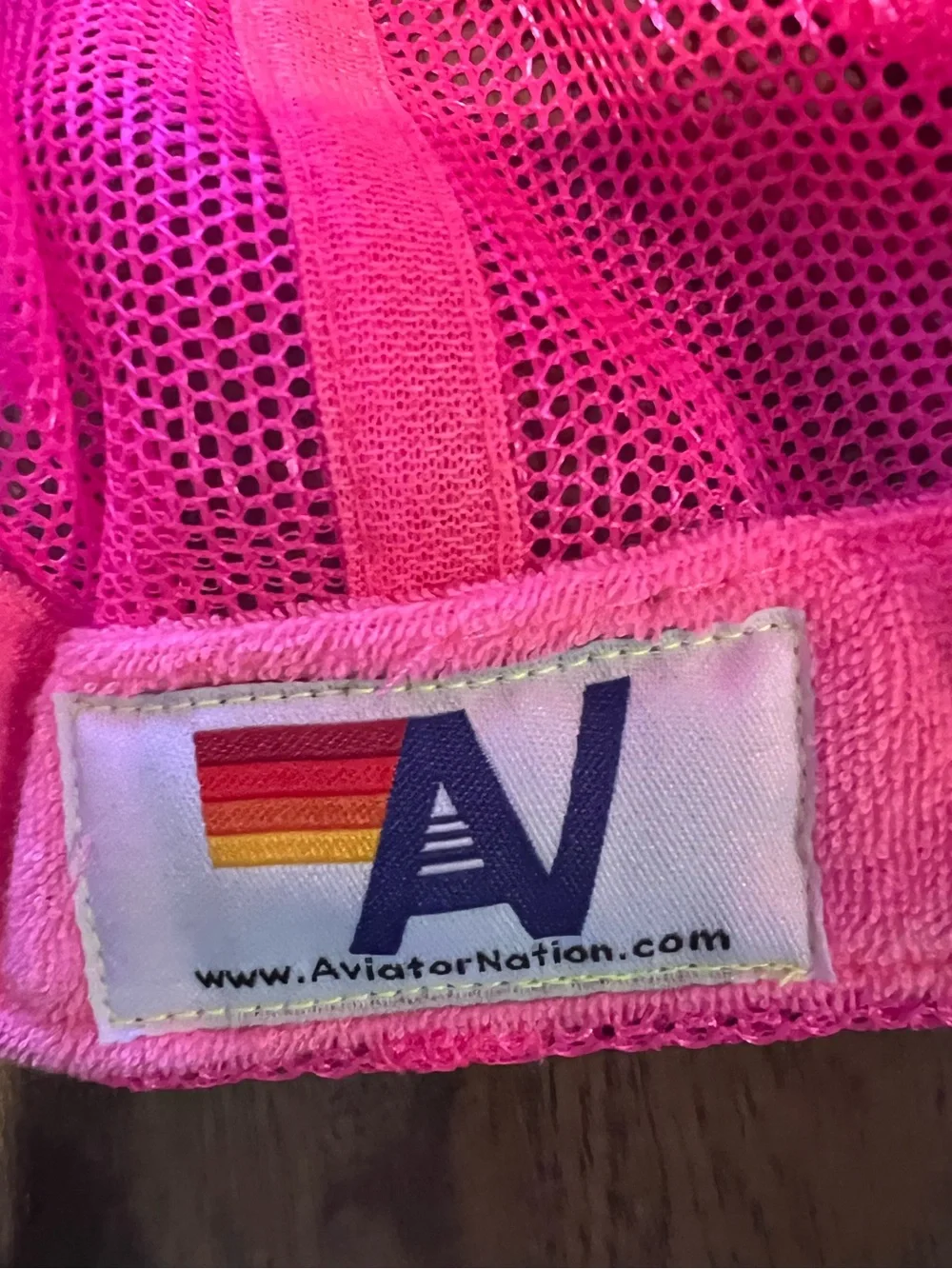 Aviator Nation Pink 'Stay Grounded' Rainbow Patch Cap